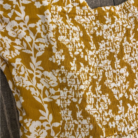 Mustard w/white floral jumpsuit - Picture 5 of 8